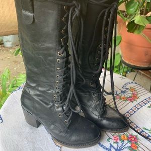 🔥FREEBIRD GRANY Distressed Leather Lace up Boot US Womens Size 8 EUC